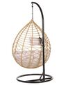 PE Rattan Hanging Chair with Stand Natural ARSITA_763911