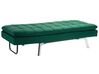Chaise longue de terciopelo verde esmeralda/plateado LOIRET_776180