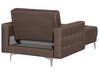 Fabric Chaise Lounge Brown ABERDEEN_736652