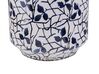 Vaso decorativo gres porcellanato bianco e blu marino 15 cm MYOS_810770