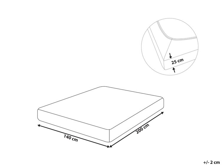 Cotton Fitted Sheet 140 x 200 cm Beige HOFUF Beliani.co.uk