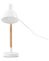 Lámpara de mesa de metal blanco/madera clara 53 cm ALDAN_680462