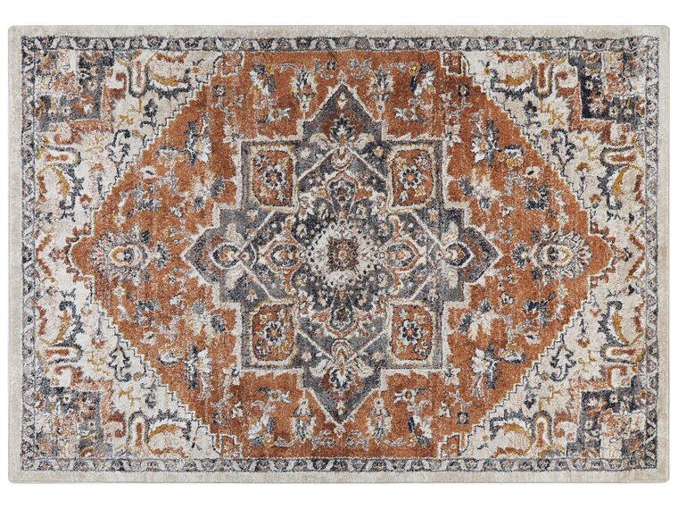 Teppich mehrfarbig 160 x 230 cm orientalisches Muster Kurzflor METSAMOR_854974