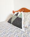 Set of 2 Cotton Kids Cushions Mountains 60 x 50 cm Green and Black INDORE_884318