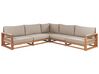 5 Seater Certified Acacia Wood Garden Corner Sofa Set Light TIMOR II_905754