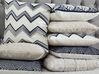 Set of 2 Cotton Cushions Chevron Pattern 45 x 45 cm White with Blue NERINE_769131