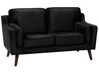 2 Seater Velvet Sofa Black LOKKA_705425