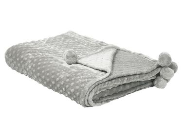 Blanket 150 x 200 cm Light Grey SAMUR