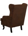 Faux Leather Wingback Chair Brown ALTA_716598