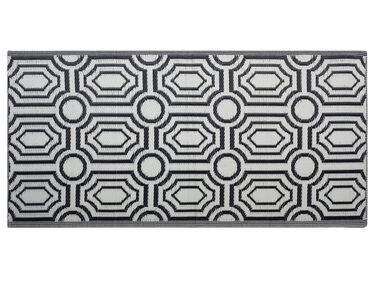 Obojstranný vonkajší koberec 90 x 180 cm čierny BIDAR