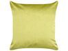 Set of 2 Velvet Cushions Leaf Pattern 45 x 45 cm Light Green MONSTERA_837823