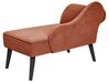 Left Hand Fabric Chaise Lounge Red BIARRITZ_898077