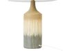 Bordlampe beige/grå keramik CALVAS_843215
