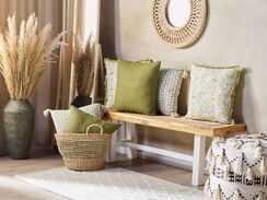 Koristetyyny pellava vihreä 45 x 45 cm 2 kpl SAGINA Koristetyyny pellava vihreä 45 x 45 cm 2 kpl SAGINA