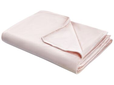 Capa de cobertor pesado em tecido rosa 150 x 200 cm RHEA