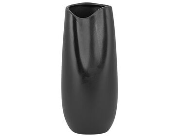 Vaso decorativo gres porcellanato nero 32 cm DERBE