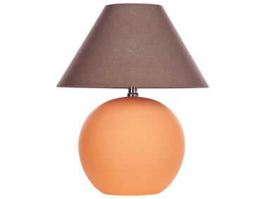 Lampa stołowa ceramiczna pomarańczowa LIMIA