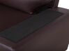 3 Seater Faux Leather Sofa Brown VOGAR_730020