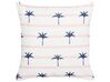 Set of 2 Outdoor Cushions Palm Pattern 45 x 45 cm White MOLTEDO_881419