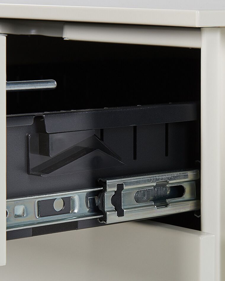 3 Drawer Metal Storage OffWhite CAMI Beliani.co.uk