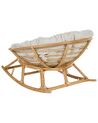 Rattan Rocking Chair Natural and Light Beige ORVIETO_878359