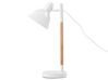 Lámpara de mesa de metal blanco/madera clara 53 cm ALDAN_680471