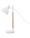 Lampada da tavolo regolabile in legno in color bianco ALDAN_680471