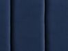 Lit double en velours bleu marine 140 x 200 cm VILLETTE_832614
