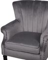 Velvet Wingback Chair Grey SVEDALA_716290