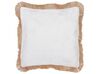 Set of 2 Cushions Boho Motif 45 x 45 cm Beige and White AGRIMONY_854359