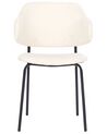 Set of 2 Fabric Dining Chairs Cream KENAI_874451