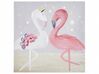 Set of 3 Animals Canvas Art Prints 30 x 30 cm Grey and Pink TIMIA_819759