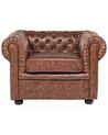 Leather Armchair Golden Brown CHESTERFIELD_537693