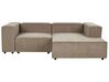 2 pers. sofa brun fløjl venstrevendt APRICA_876052