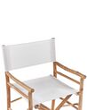 Set of 2 Bamboo Folding Chairs Light Wood and Off-White MOLISE_809474