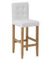Faux Leather Bar Chair Off-White MADISON_763479