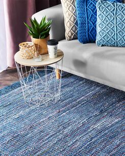Бавовняний килим 140 x 200 см синій BESNI