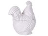 Figura decorativa com forma de galo em cerâmica branca 23 cm LANTIC_798726