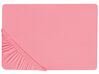 Lençol-capa em algodão rosa coral 140 x 200 cm JANBU_845426