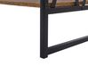 Konzolový stolík s 2 zásuvkami tmavé drevo/čierna AYDEN_757255