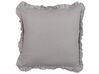 Set of 2 Linen Cushions 45 x 45 cm Grey GLABRA_838487