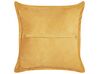 Set of 2 Corduroy Cushions 43 x 43 cm Yellow ZINNIA_855233