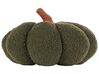 Conjunto 2 almofadas decorativas forma de abóbora tecido bouclé verde ⌀ 28 cm MUNCHKIN_879502