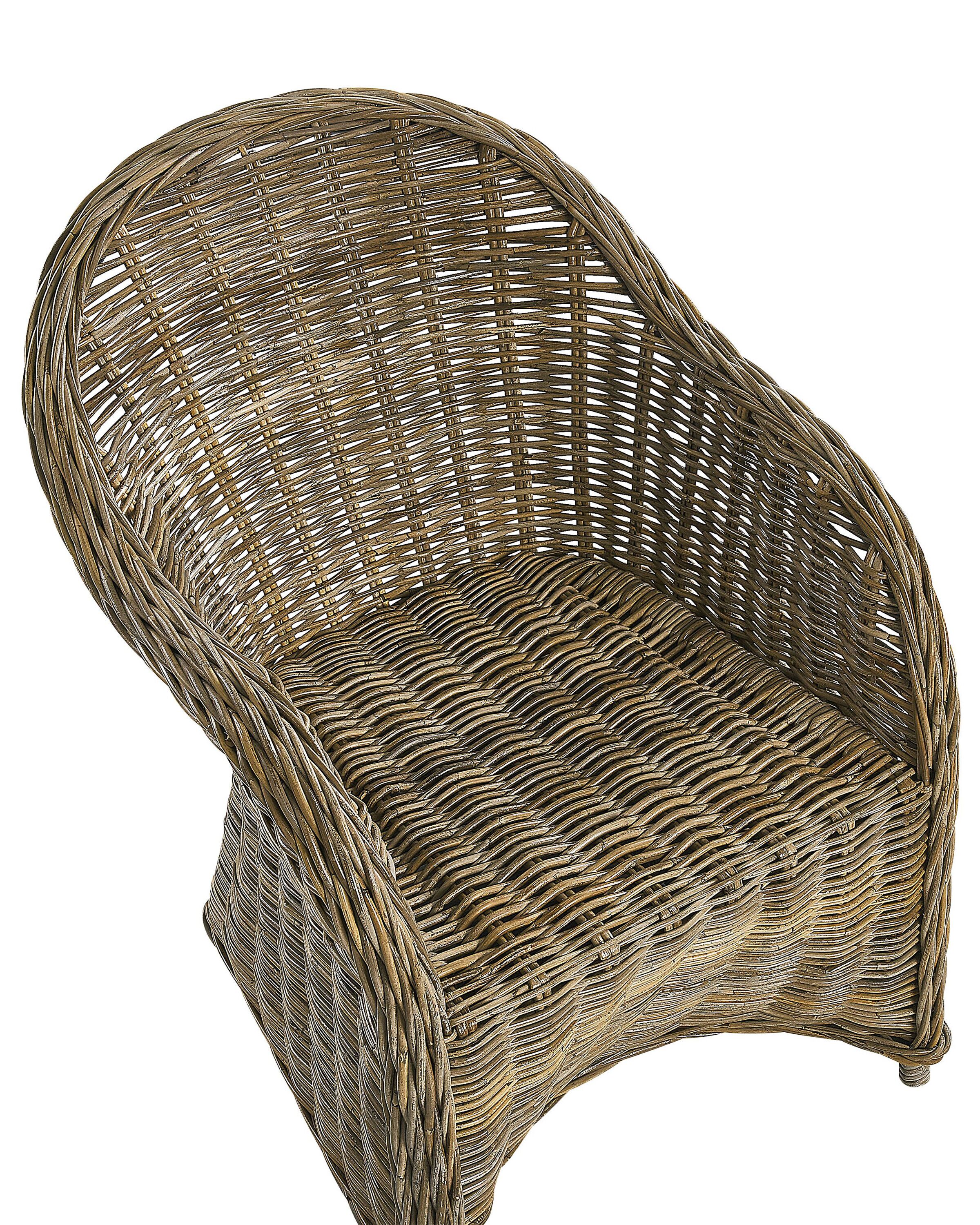 Set of 2 Rattan Garden Chairs Natural SUSUA | Beliani.co.uk