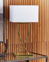 Lámpara de mesa de metal blanco/dorado 62 cm YASUNI_825509