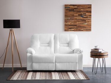 2-seters sofa kunstskinn hvit BERGEN