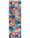 Teppich bunt 80 x 240 cm geometrisches Muster Kurzflor VILLUKURI_831618