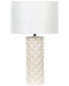 Lámpara de mesa de cerámica beige/blanco 49 cm BALONNE_822857
