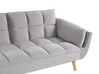 Velvet Sofa Bed Light Grey ASBY_788073