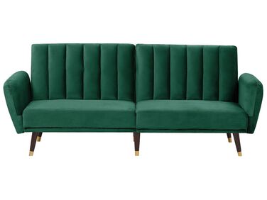 Smaragdzöld bársony kanapéágy VIMMERBY